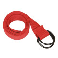 Dring buckle orange canvas belt for men